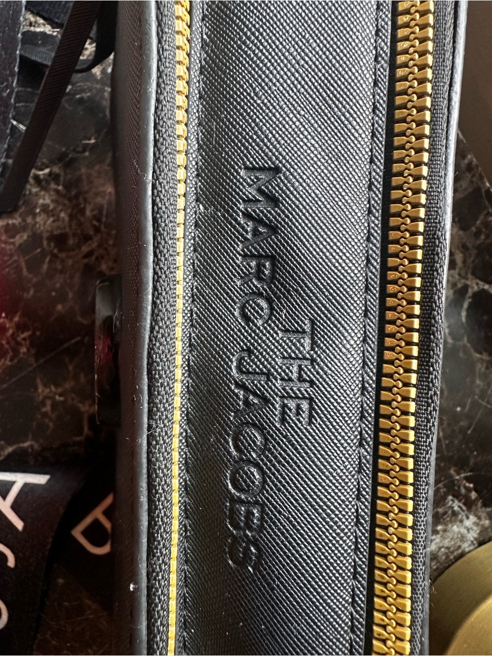 Marc Jacobs Black Saffiano Leather Camera Bag with Logo Strap - Picture 3 of 7